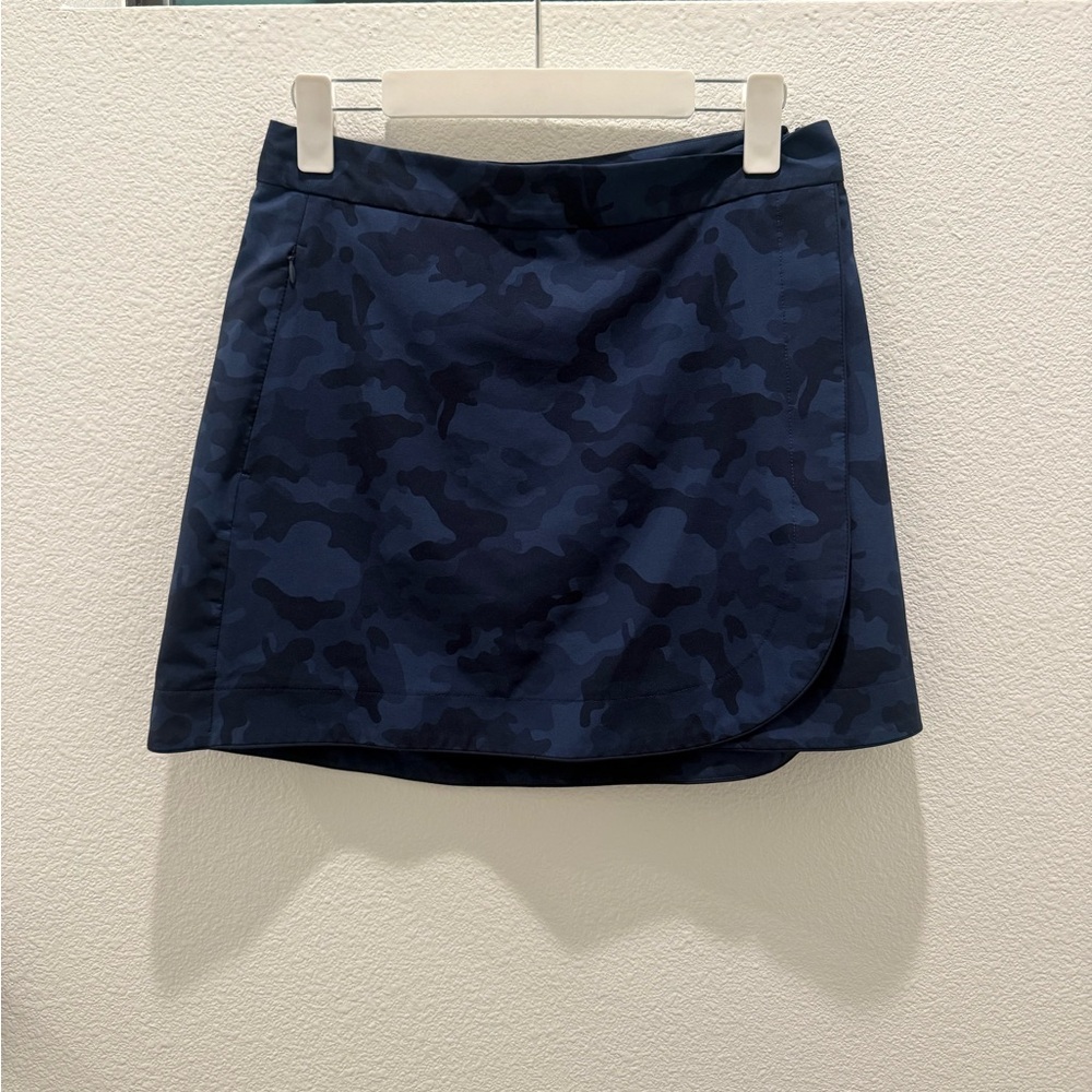 G/FORE Blue Camouflage Mini Skirt
